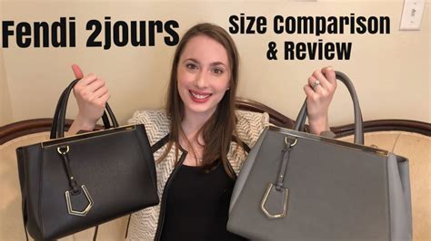 fendi 2jours petite review|Fendi 2jours Medium vs Petite (small) Luxury Tote Bags Review .